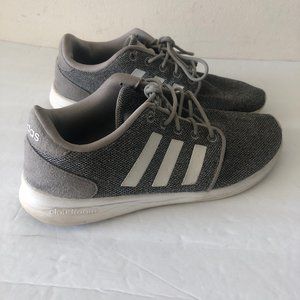 Adidas cloud foam sneakers Grey White Strips Woman's Sz. 8